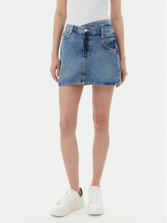 Zdjęcie produktu Guess Spódnica jeansowa W5YD1C D5QKB Granatowy Regular Fit