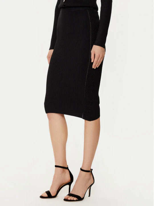 Zdjęcie produktu Guess Spódnica midi W5RD15 Z2V62 Czarny Slim Fit
