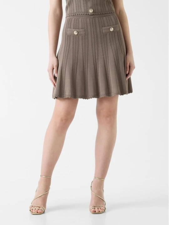 Zdjęcie produktu Guess Spódnica mini W6YD21 Z0971 Beżowy ciemny Regular Fit