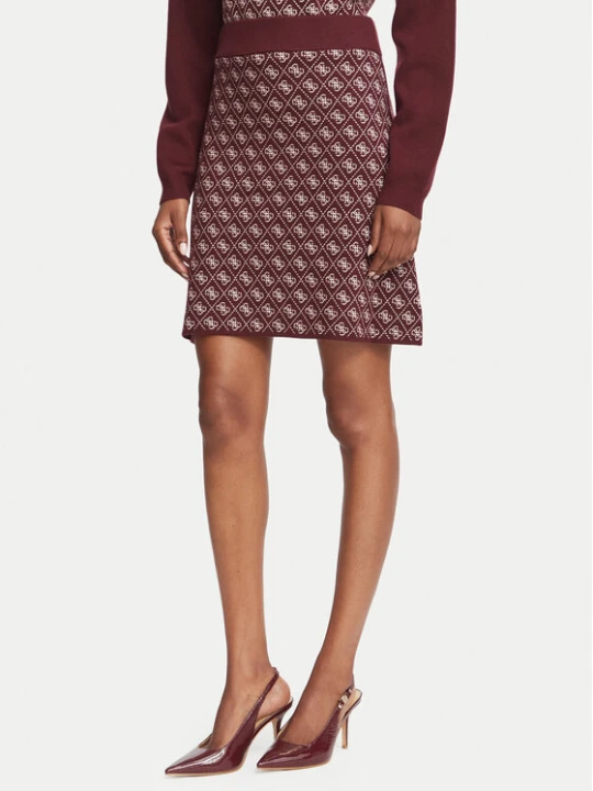 Zdjęcie produktu Guess Spódnica mini W5BD81 Z3JD2 Bordowy Slim Fit