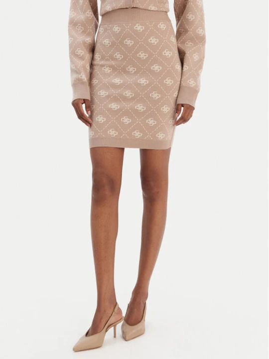 Zdjęcie produktu Guess Spódnica ołówkowa W4BD0S Z3JD2 Beżowy Regular Fit