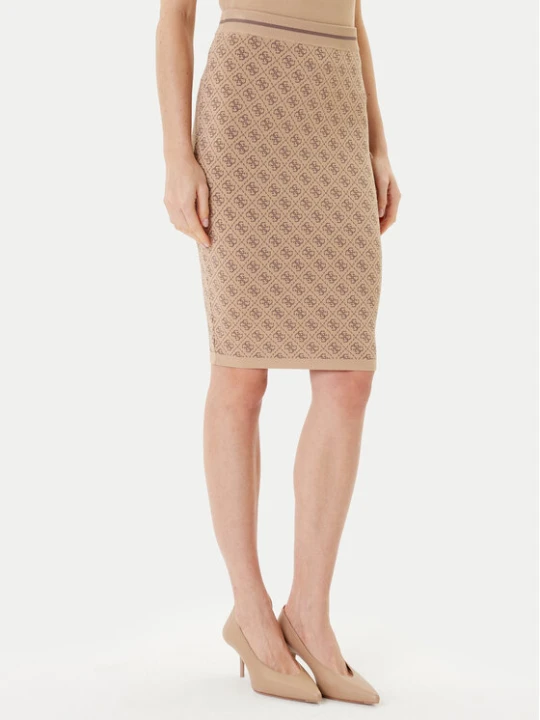Zdjęcie produktu Guess Spódnica ołówkowa W4BD53 Z37K0 Beżowy Regular Fit