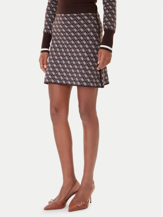Zdjęcie produktu Guess Spódnica ołówkowa W5BD81 Z3JD2 Brązowy ciemny Slim Fit