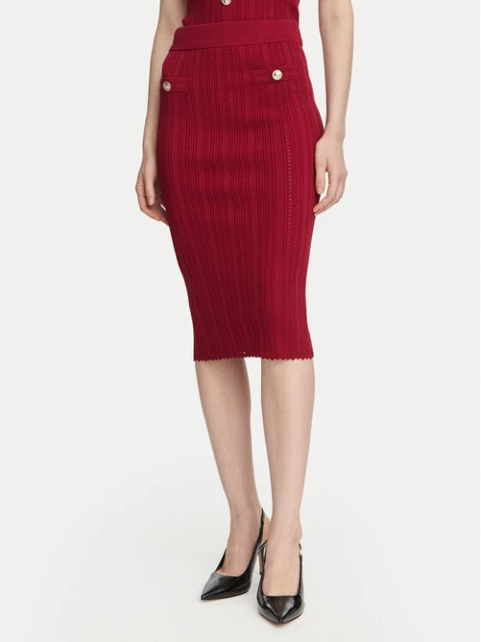 Zdjęcie produktu Guess Spódnica ołówkowa W6YD23 Z0974 Bordowy Slim Fit