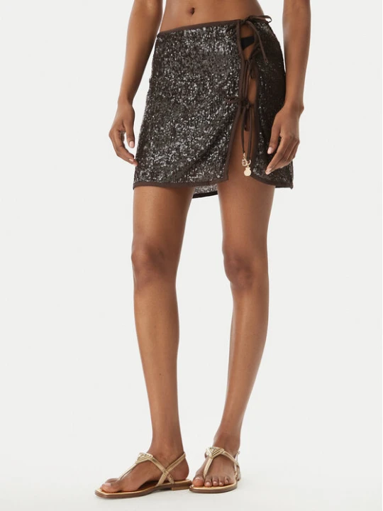 Zdjęcie produktu Guess Spódnica plażowa E6GD05 KBMV0 Brązowy Regular Fit