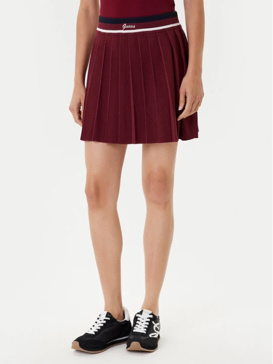 Zdjęcie produktu Guess Spódnica plisowana V5BD02 Z1152 Bordowy Regular Fit
