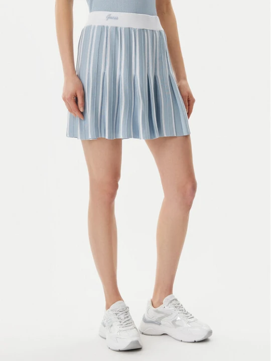 Zdjęcie produktu Guess Spódnica plisowana V5GD00 Z3D60 Błękitny Regular Fit Niebieski jasny