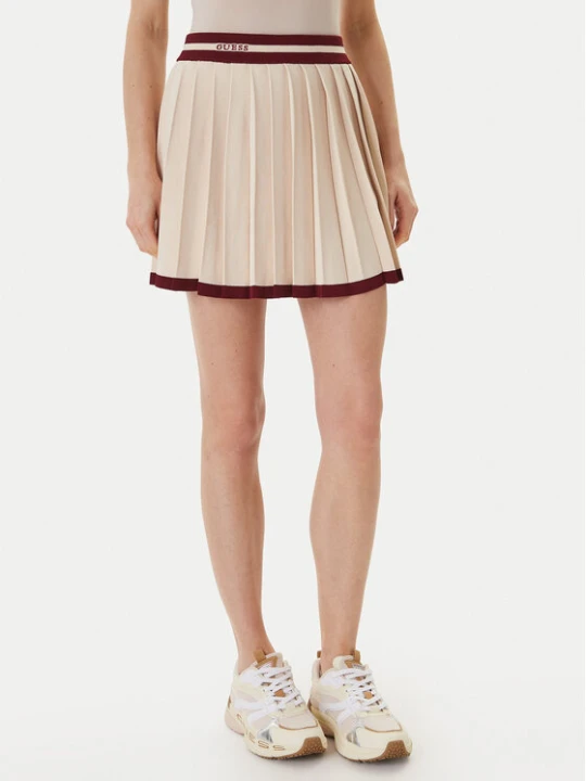 Zdjęcie produktu Guess Spódnica plisowana V6GD04 Z0649 Beżowy Regular Fit