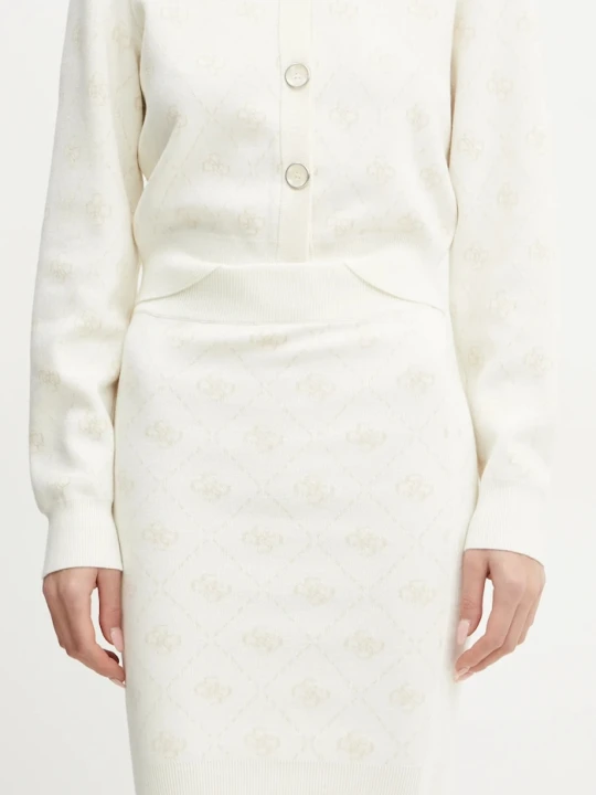Zdjęcie produktu Guess spódnica z domieszką wełny SARAH beżowy