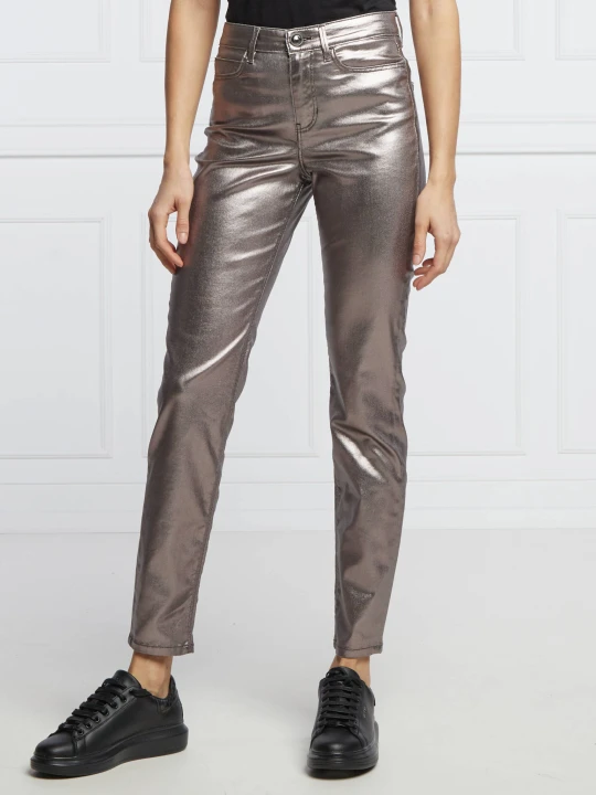 Zdjęcie produktu GUESS Spodnie 1981 | Skinny fit metaliczny