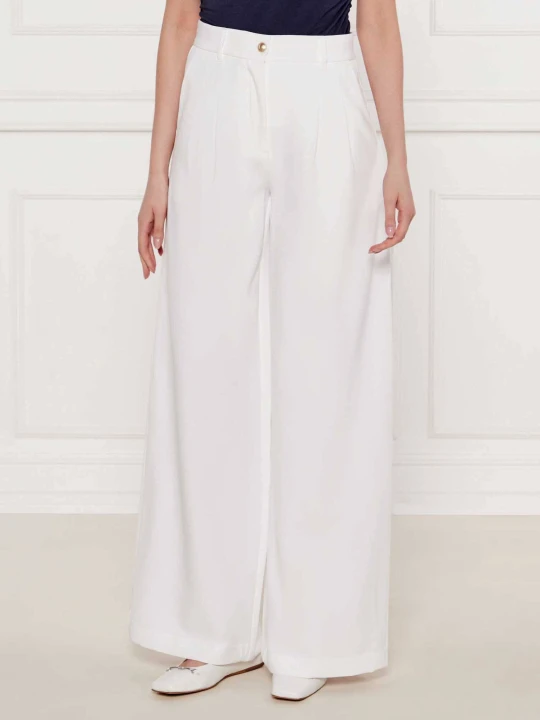 Zdjęcie produktu GUESS Spodnie ANDREE | Relaxed fit biały