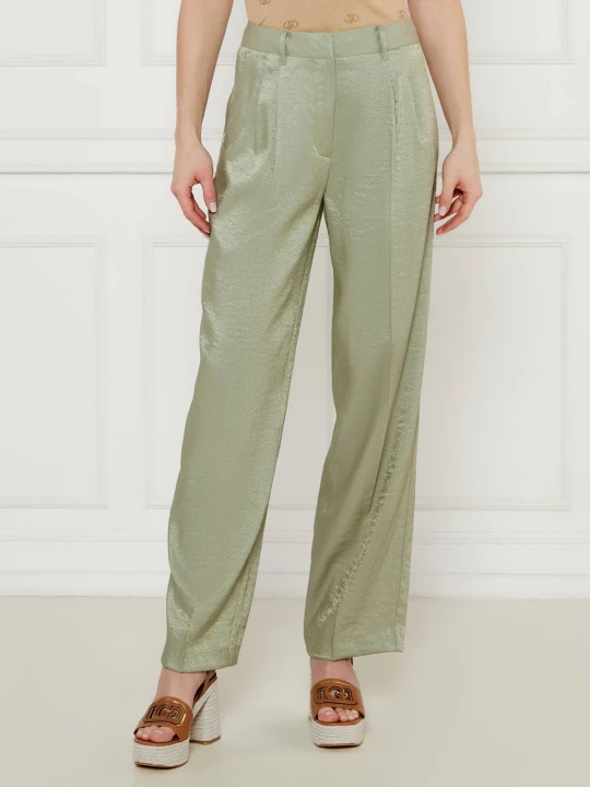 Zdjęcie produktu GUESS Spodnie CAMILLE | flare fit zielony