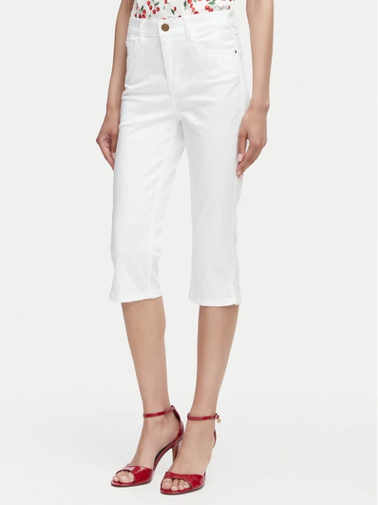 Zdjęcie produktu Guess Spodnie capri W6YB40 W5139 Biały Slim Fit