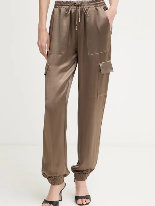 Zdjęcie produktu Guess spodnie cargo damskie NEW MARZIA brązowy