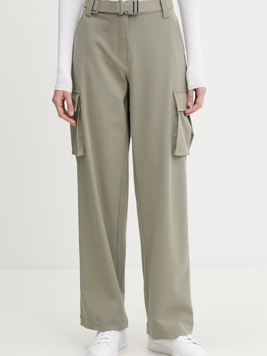 Zdjęcie produktu Guess spodnie cargo damskie X NORTH SAILS zielony