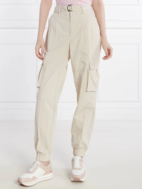Zdjęcie produktu GUESS Spodnie cargo | Regular Fit | high waist beżowy