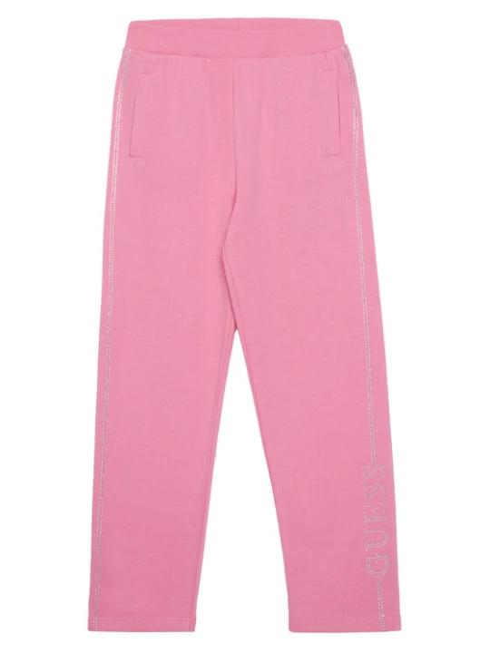 Zdjęcie produktu Guess Spodnie dresowe J5YQ12 KA6R4 Różowy Regular Fit