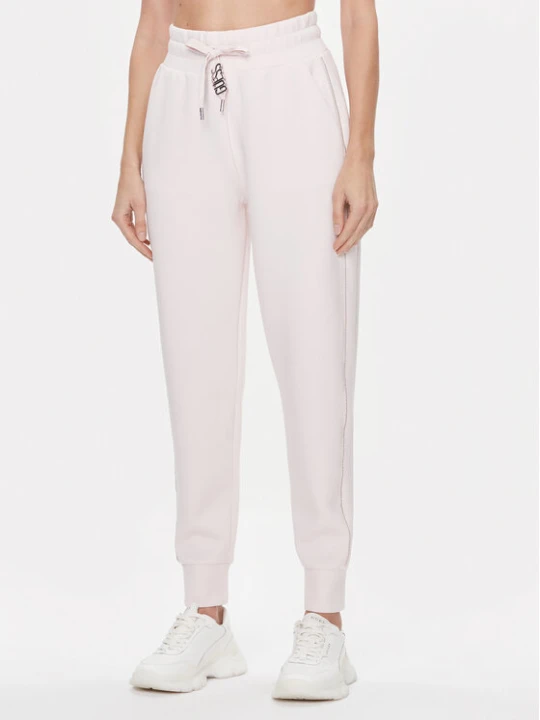Zdjęcie produktu Guess Spodnie dresowe Logo W4RB46 KBYE2 Różowy Regular Fit