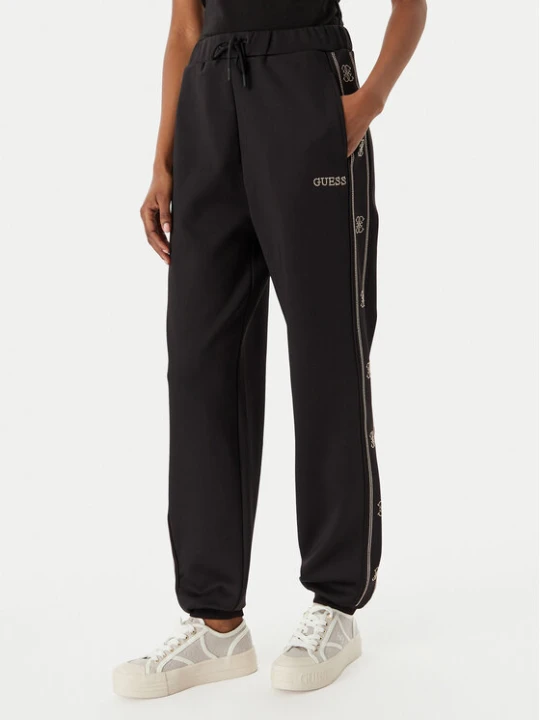 Zdjęcie produktu Guess Spodnie dresowe V5BB23 KCX22 Czarny Wide Leg