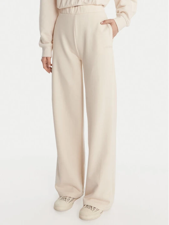 Zdjęcie produktu Guess Spodnie dresowe V6RB03 KD761 Kremowy Wide Leg