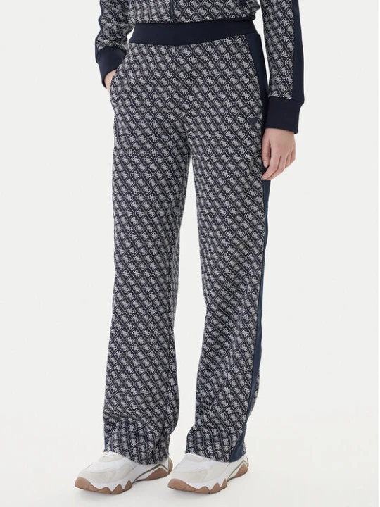 Zdjęcie produktu Guess Spodnie dresowe V6RB09 K2042 Granatowy Wide Leg