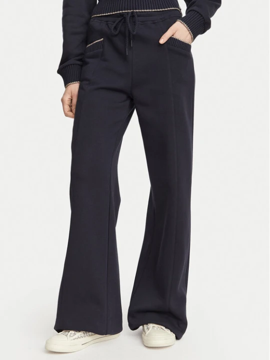 Zdjęcie produktu Guess Spodnie dresowe W6YB31 K5319 Granatowy Wide Leg