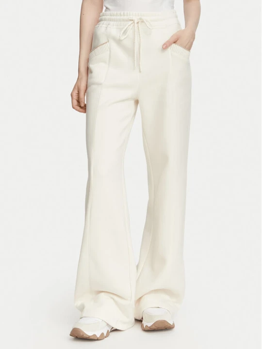 Zdjęcie produktu Guess Spodnie dresowe W6YB31 K5319 Kremowy Wide Leg