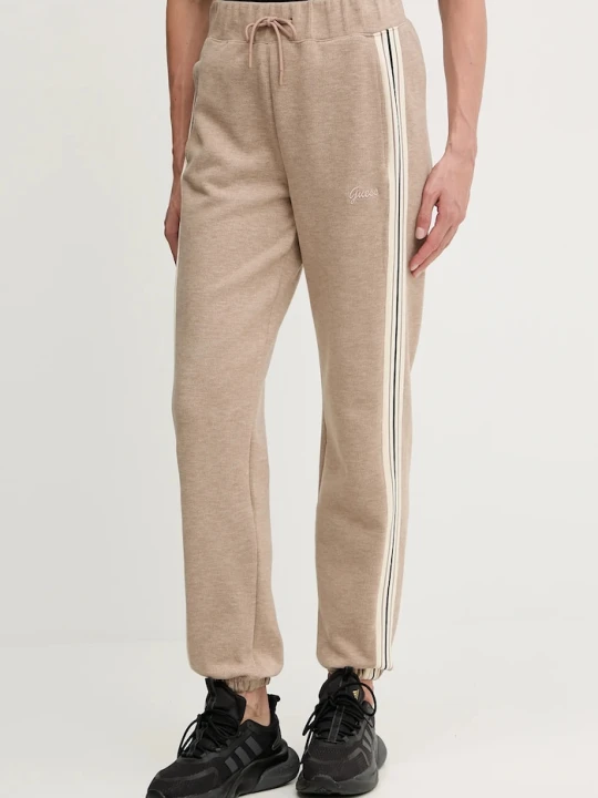 Zdjęcie produktu Guess spodnie dresowe z domieszką wełny MURIEL beżowy