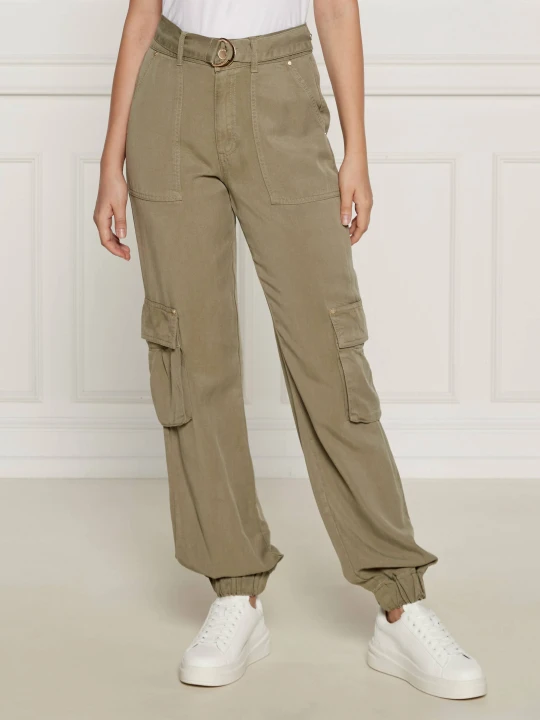 Zdjęcie produktu GUESS Spodnie KATRIN | Regular Fit zielony