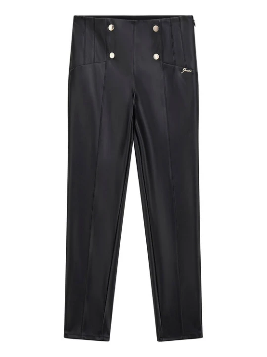 Zdjęcie produktu Guess Spodnie z imitacji skóry J5BB00 WFV60 Czarny Slim Fit