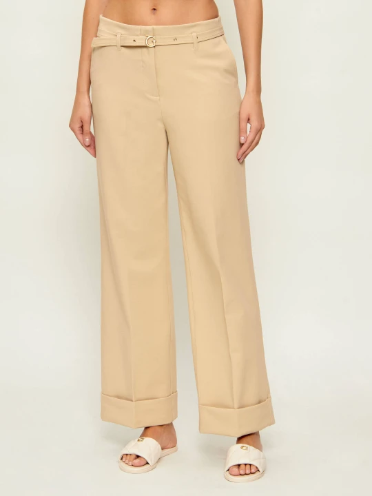 Zdjęcie produktu GUESS Spodnie z paskiem | Loose fit beżowy