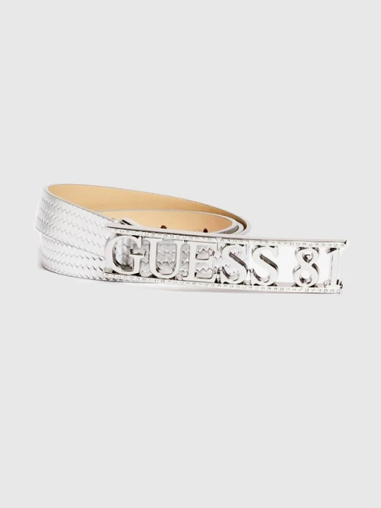 Zdjęcie produktu GUESS Srebrny pasek damski, Rozmiar S