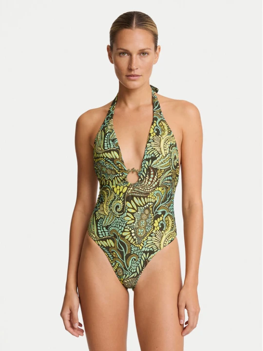 Zdjęcie produktu Guess Strój kąpielowy E6GJ39 MC04R Zielony