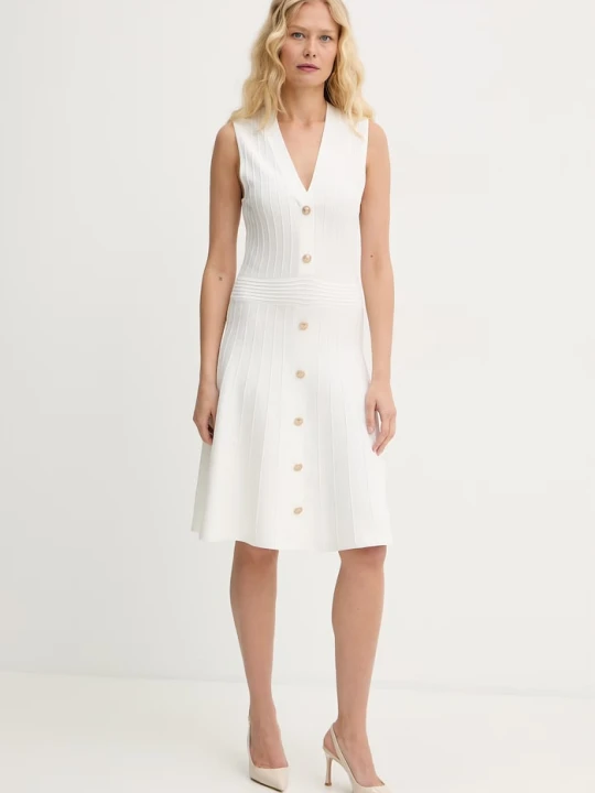 Zdjęcie produktu Guess sukienka AMBER beżowy