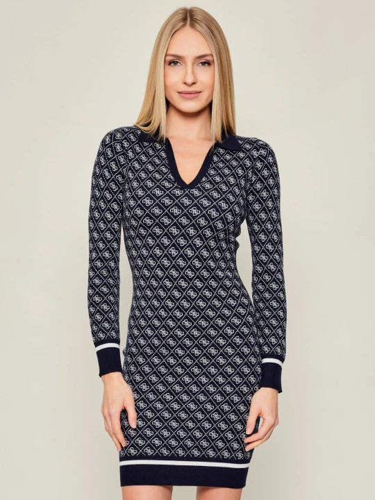 Zdjęcie produktu GUESS Sukienka AUBREY | z dodatkiem wełny granatowy