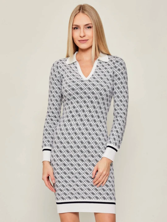 Zdjęcie produktu GUESS Sukienka AUBREY | z dodatkiem wełny biały