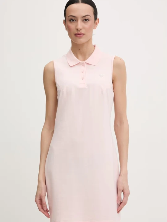 Zdjęcie produktu Guess sukienka bawełniana z elastanem SILVY różowy