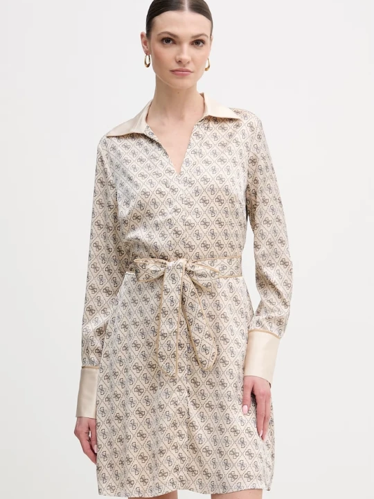 Zdjęcie produktu Guess sukienka BLERTA beżowy