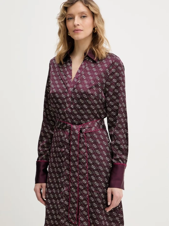Zdjęcie produktu Guess sukienka BLERTA fioletowy