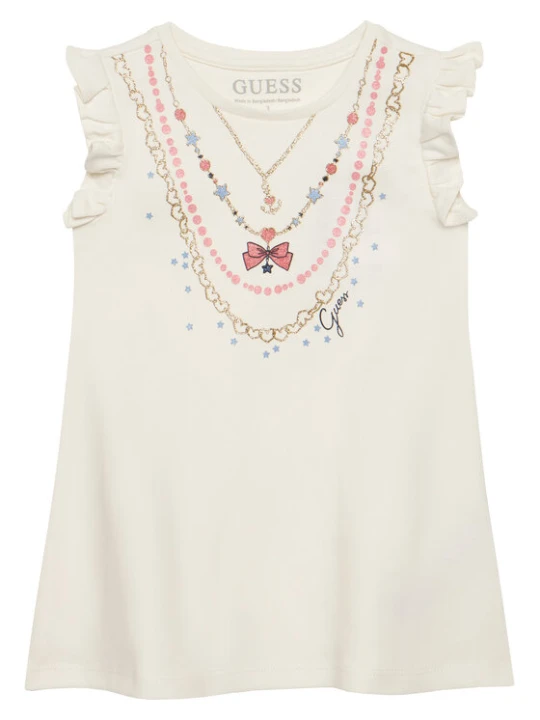 Zdjęcie produktu Guess Sukienka codzienna K6RK02 KA6W4 Écru Regular Fit Kremowy