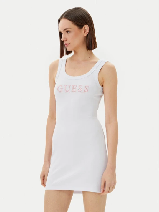 Zdjęcie produktu Guess Sukienka codzienna V5GK06 K8RT2 Biały Slim Fit