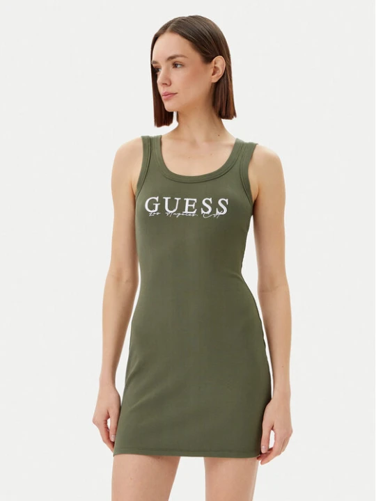 Zdjęcie produktu Guess Sukienka codzienna V5GK06 K8RT2 Zielony Slim Fit