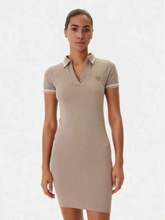 Zdjęcie produktu Guess Sukienka codzienna V6RK02 Z4692 Beżowy Slim Fit