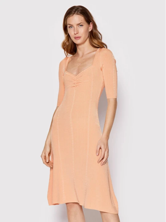 Zdjęcie produktu Guess Sukienka codzienna W2YK53 Z30K0 Pomarańczowy Flare Fit