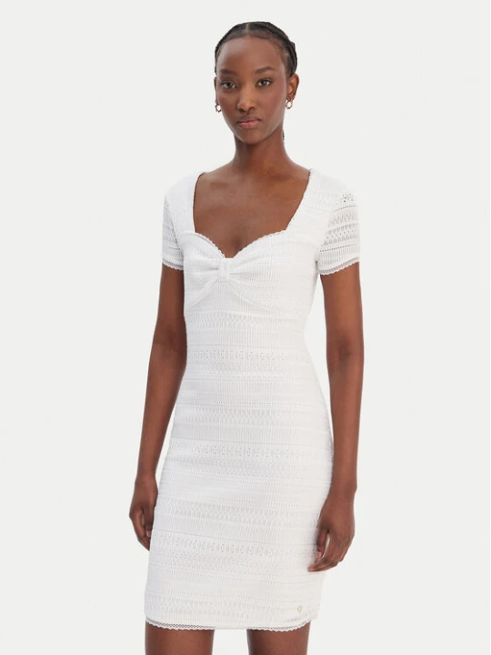 Zdjęcie produktu Guess Sukienka codzienna W6GK15 K2950 Biały Slim Fit