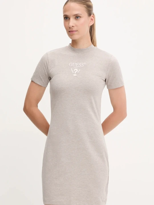 Zdjęcie produktu Guess sukienka COLETTE beżowy