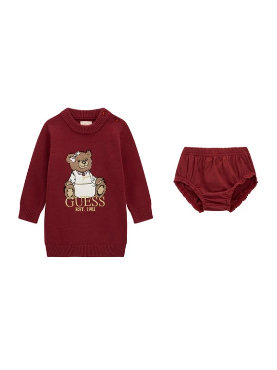 Zdjęcie produktu Guess Sukienka dzianinowa A6BK06 Z1316 Bordowy Regular Fit