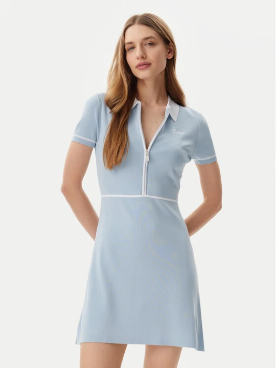 Zdjęcie produktu Guess Sukienka dzianinowa V5GK00 Z3D60 Błękitny Regular Fit Niebieski jasny
