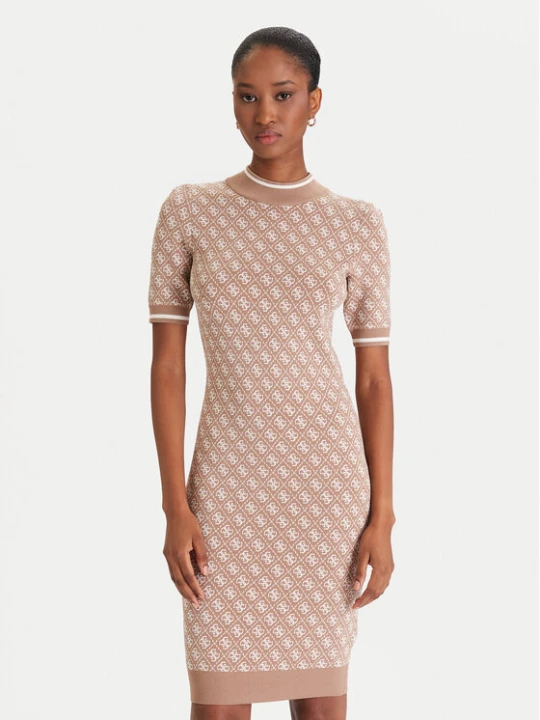 Zdjęcie produktu Guess Sukienka dzianinowa W3YK39 Z37K0 Beżowy Regular Fit