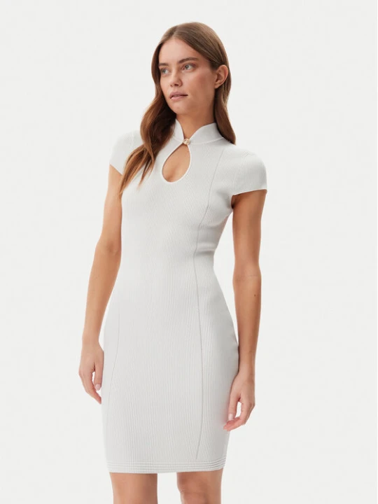 Zdjęcie produktu Guess Sukienka dzianinowa W5GK46 Z3L10 Écru Slim Fit Kremowy